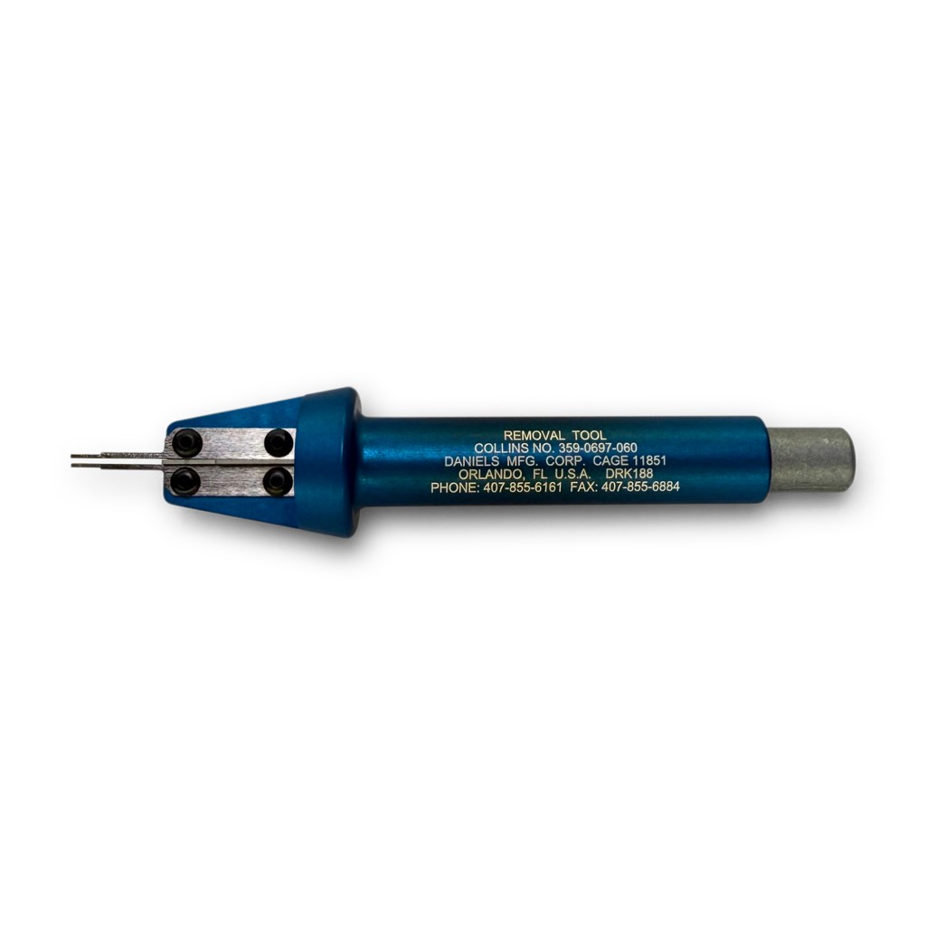 DMC DRK188 Removal Tool, Full Front Profile View - Rockwell Collins 359-0697-060 and Astro Tool ATC2026 Equivalent