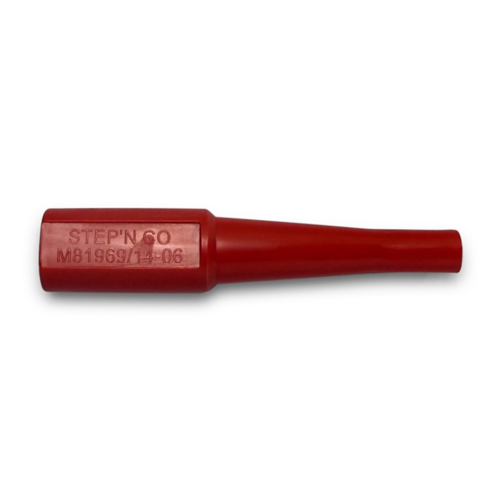 M81969/14-06 Plastic Removal Tool, Stamped Part Number Side Main Image - Size 8 Solid Red Extraction Tool