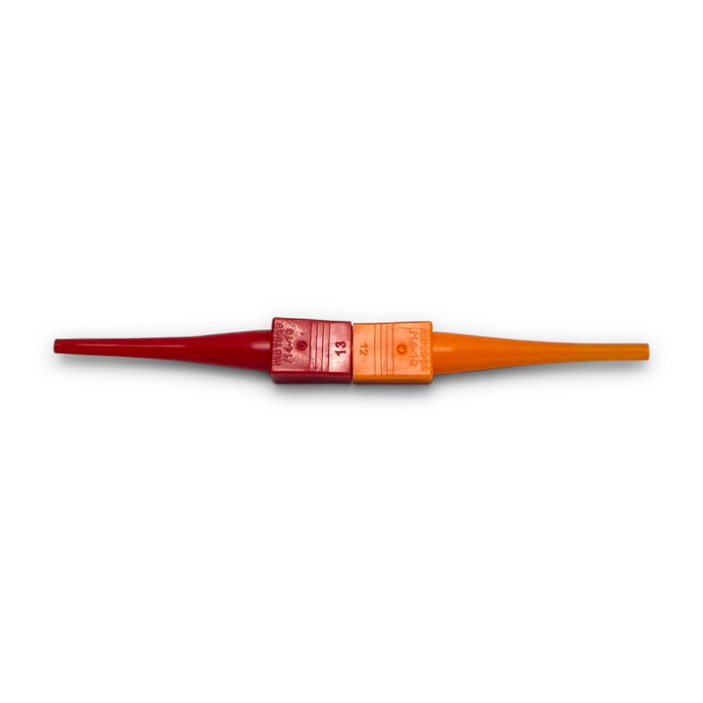 M81969/14-10 Plastic Insertion and Removal Tool, Stamped Part Number Side Main Image - Size 20 Red and White Combo Tool