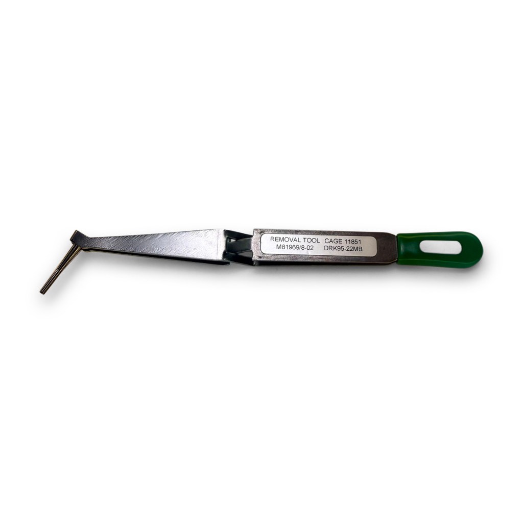 DMC DRK95-22MB (M81969/8-02) Removal Tweezer, Full Front Profile View - Astro Tool ATML 0802B Equivalent