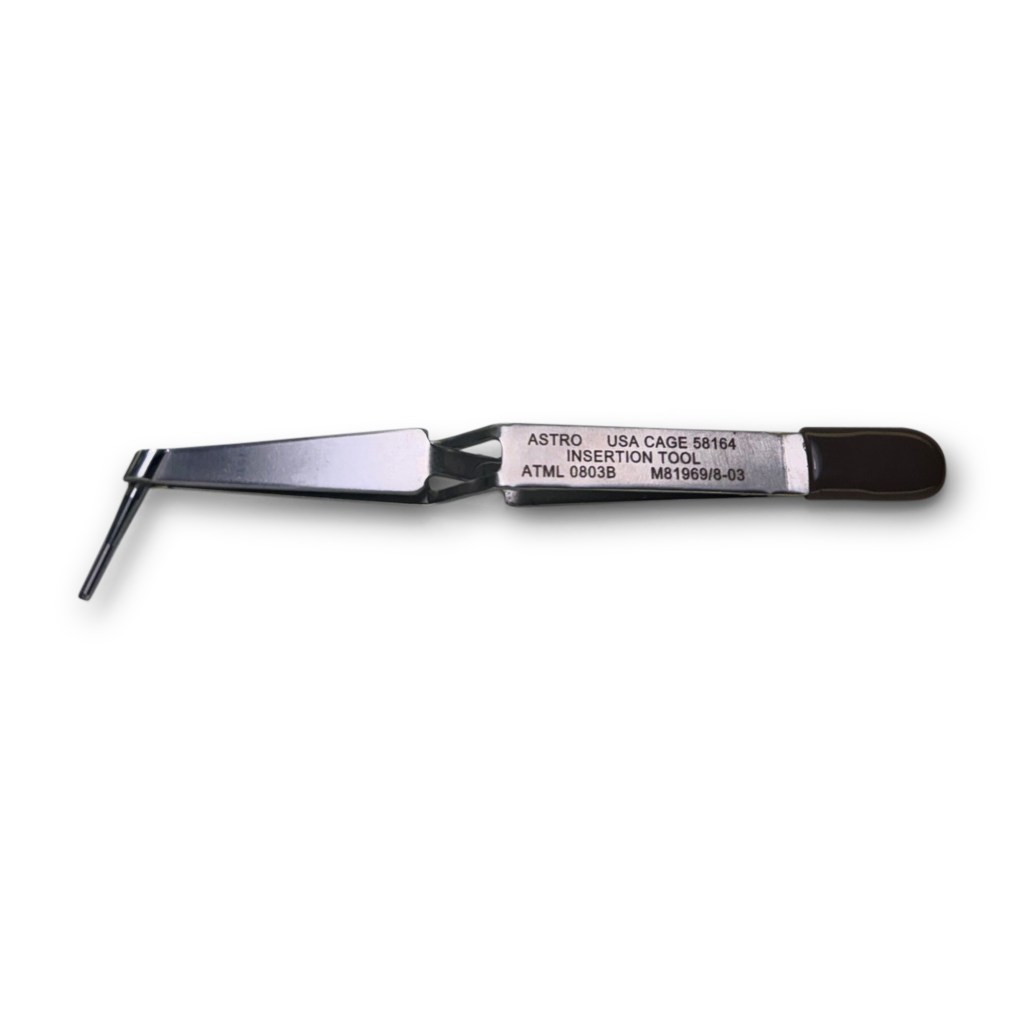 Astro Tool ATML 0803B metal insertion tweezer qualified to M81969/8-03, equivalent to DMC DAK95-22.