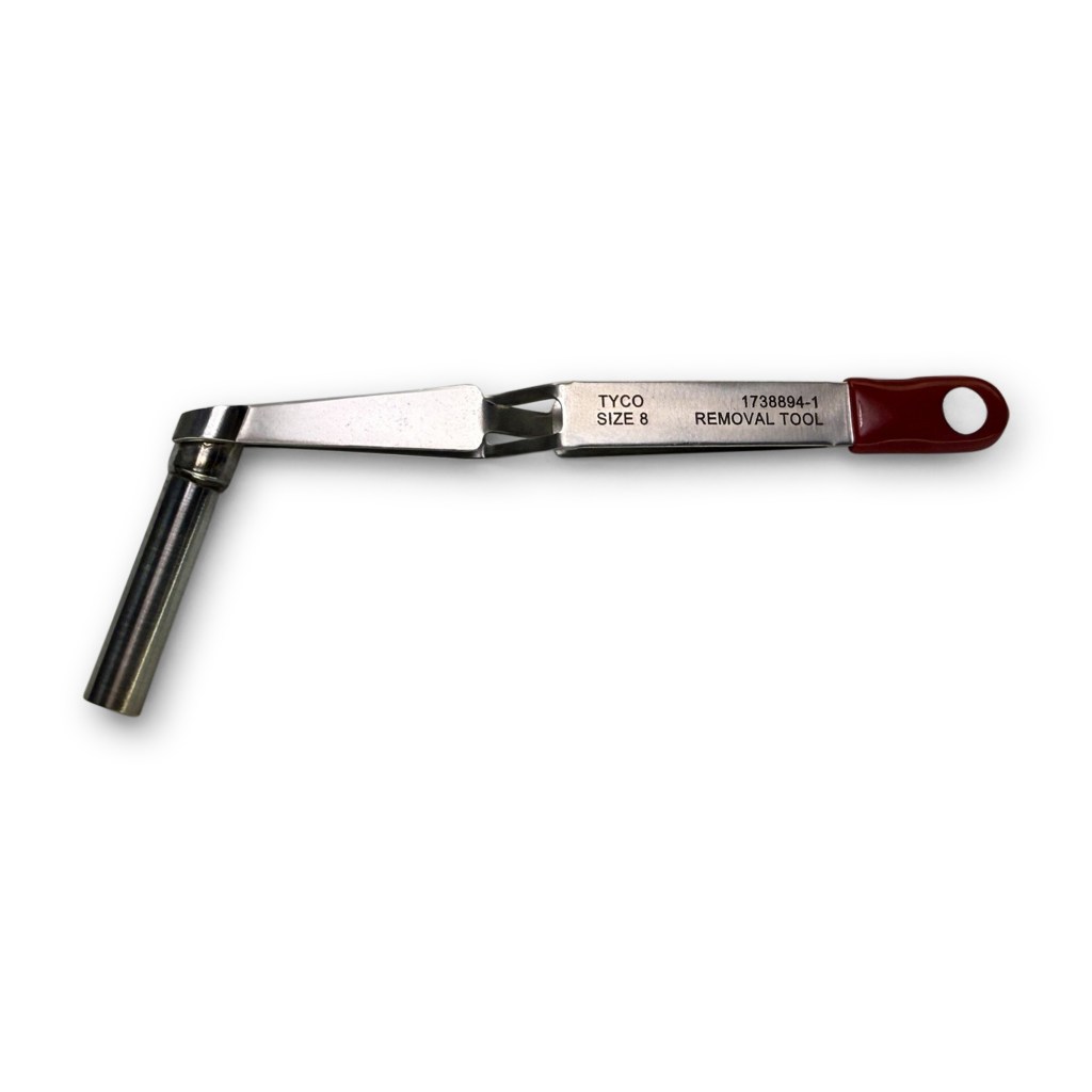 TE Connectivity AMP 1738894-1 size 8 Quadrax and Twinax removal tweezer tool.