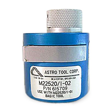 Astro Tool 615709 adjustable crimp tool turret head equivalent to DMC TH1A on isolated white background